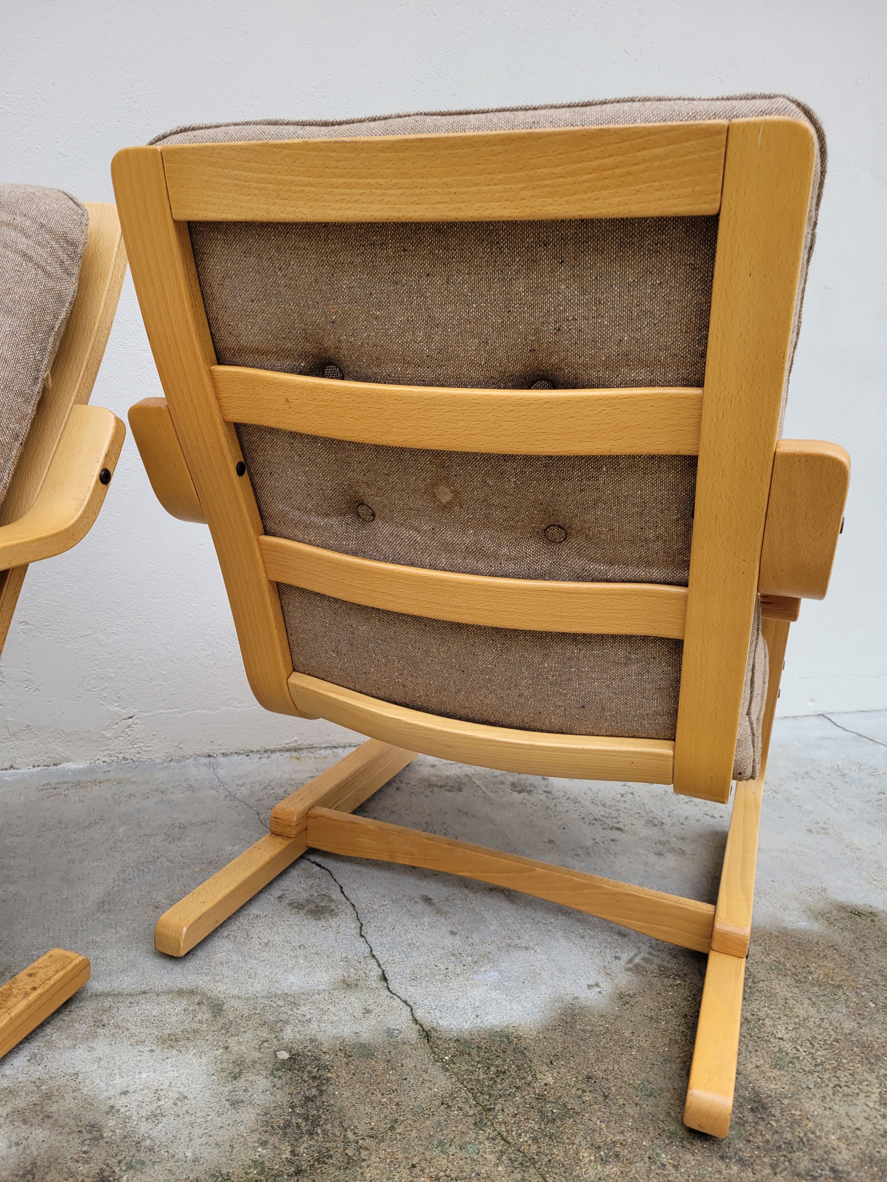 Pair of Dutch design armchairs, 1970s