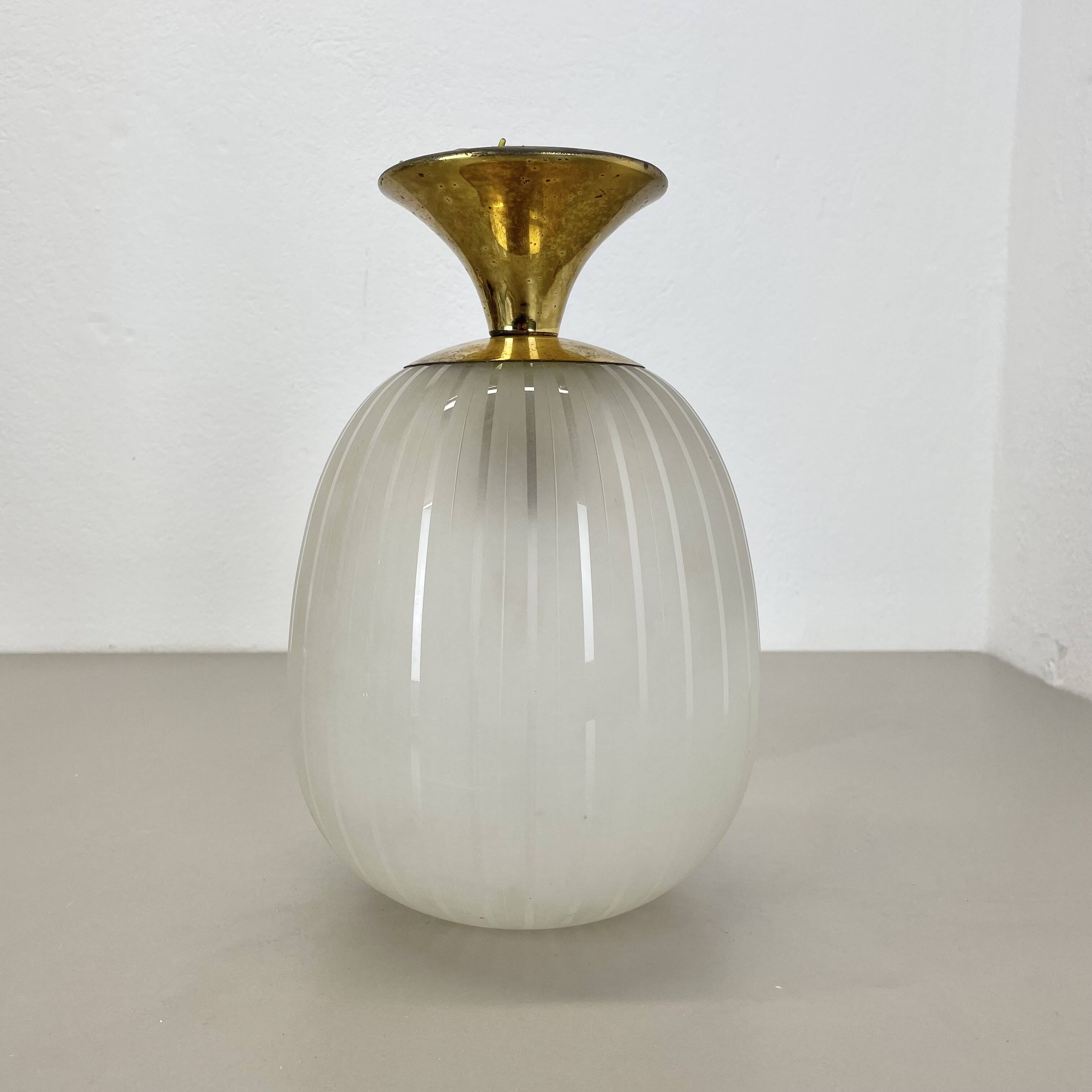 Rare "POMONA" Ceiling Light by Wilhelm Wagenfeld, Peill + Putzler, Germany