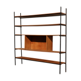 Industrial metal and wood library