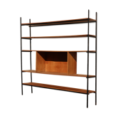Bibliothèque industrielle métal et bois