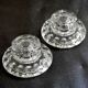 Pair of glass candlesticks