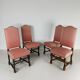 Beech Os De Mouton tapestry chairs (set of 4)