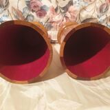 Beautiful pair of segmented wood design vases