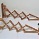 Paire d'appliques bois extensibles design scandinave vintage
