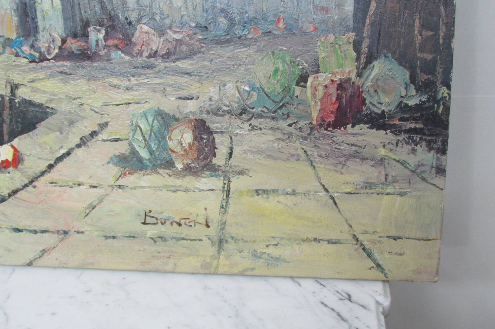 Marine painting, oil painting, signed BONEN