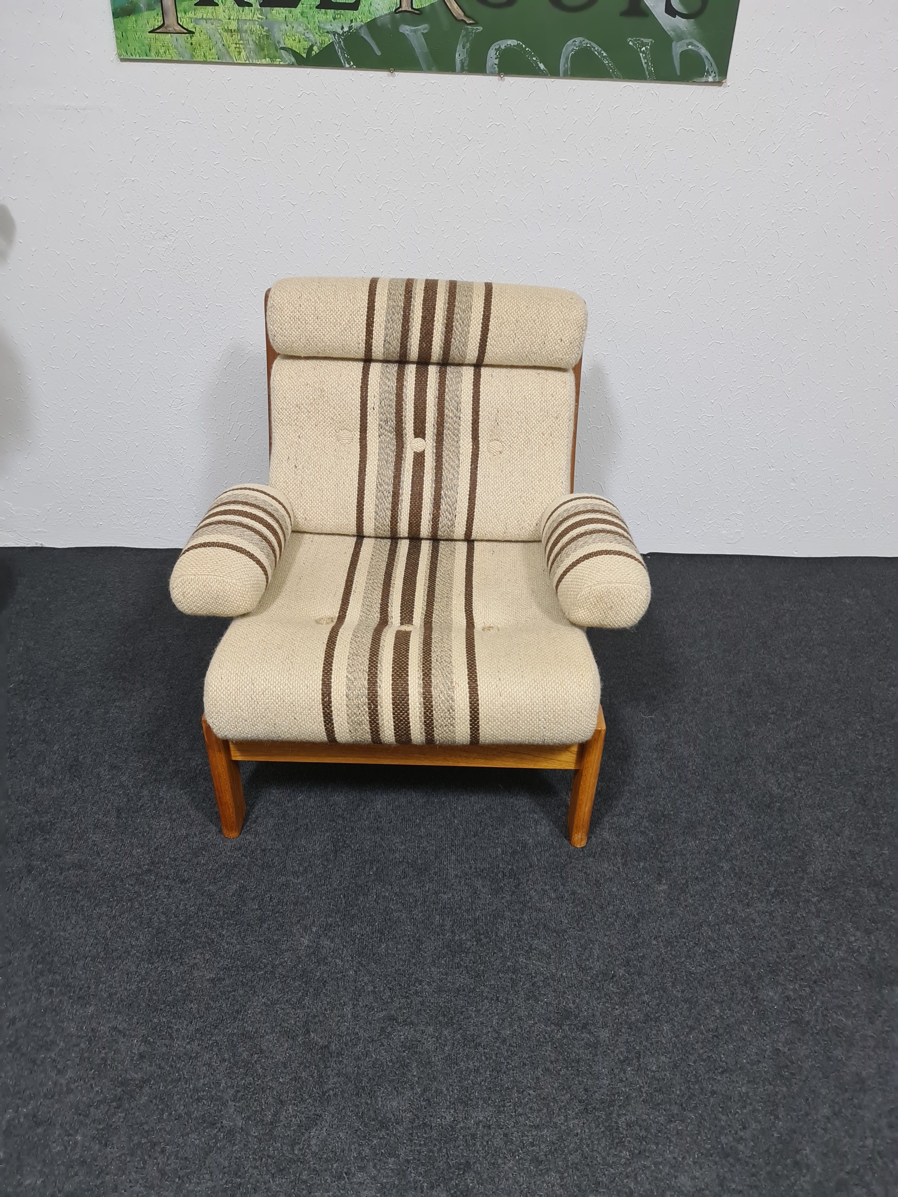 Set de salon vintage des années 70 en teck 6 pièces