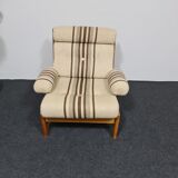 Set de salon vintage des années 70 en teck 6 pièces