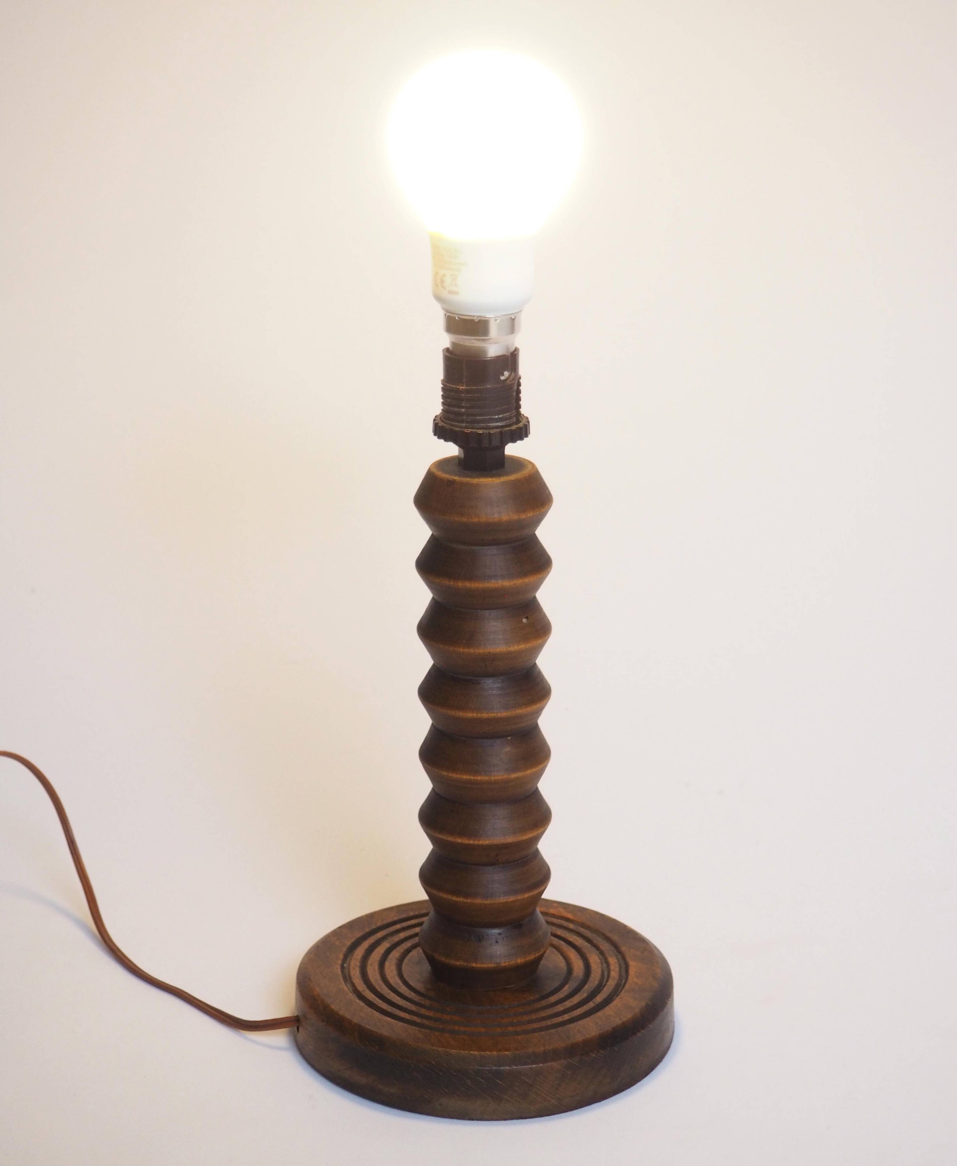 Dudouyt style wooden lamp base