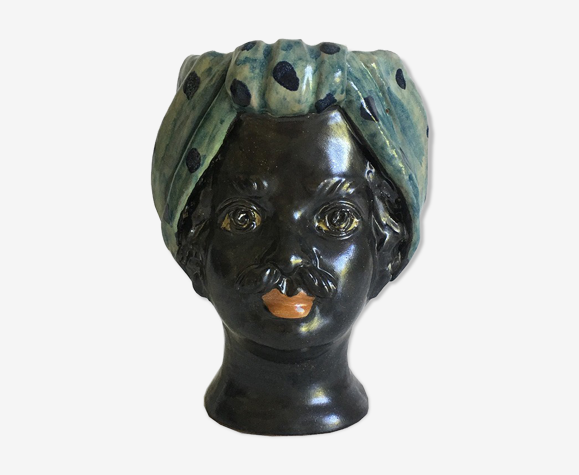 Vase tête mini pois homme