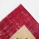 Ruby Red Vintage Floral Turkish Rug, Handmade Wool Carpet, 202x309 Cm