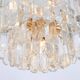 gilded brass and crystal glass chandeliers Palazzo, Kalmar, Austria, 1970