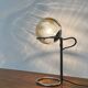 German table lamp from the mid-century space age, glass and chrome, 1960s.