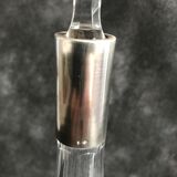 Carafe moderne milieu de siècle cristal taillé avec monture en argent 1034 numéroté