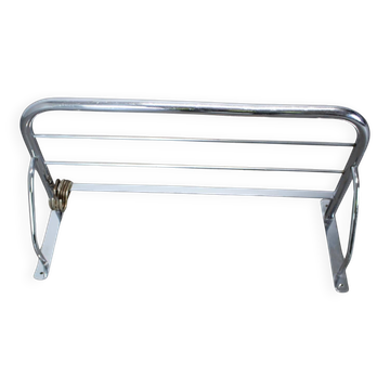 1930s Bauhaus chrome wall-mounted coat rack