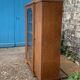 Art deco glass china cabinet in burr walnut 1930