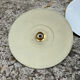Lot of 3 vintage enamelled sheet metal lampshade pendants, industrial retro farmhouse