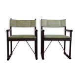 2 chaises vintage en rotin, années 1970
