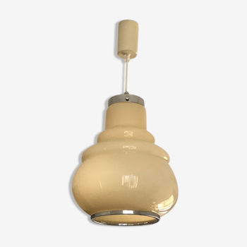 Suspension globe opaline crème