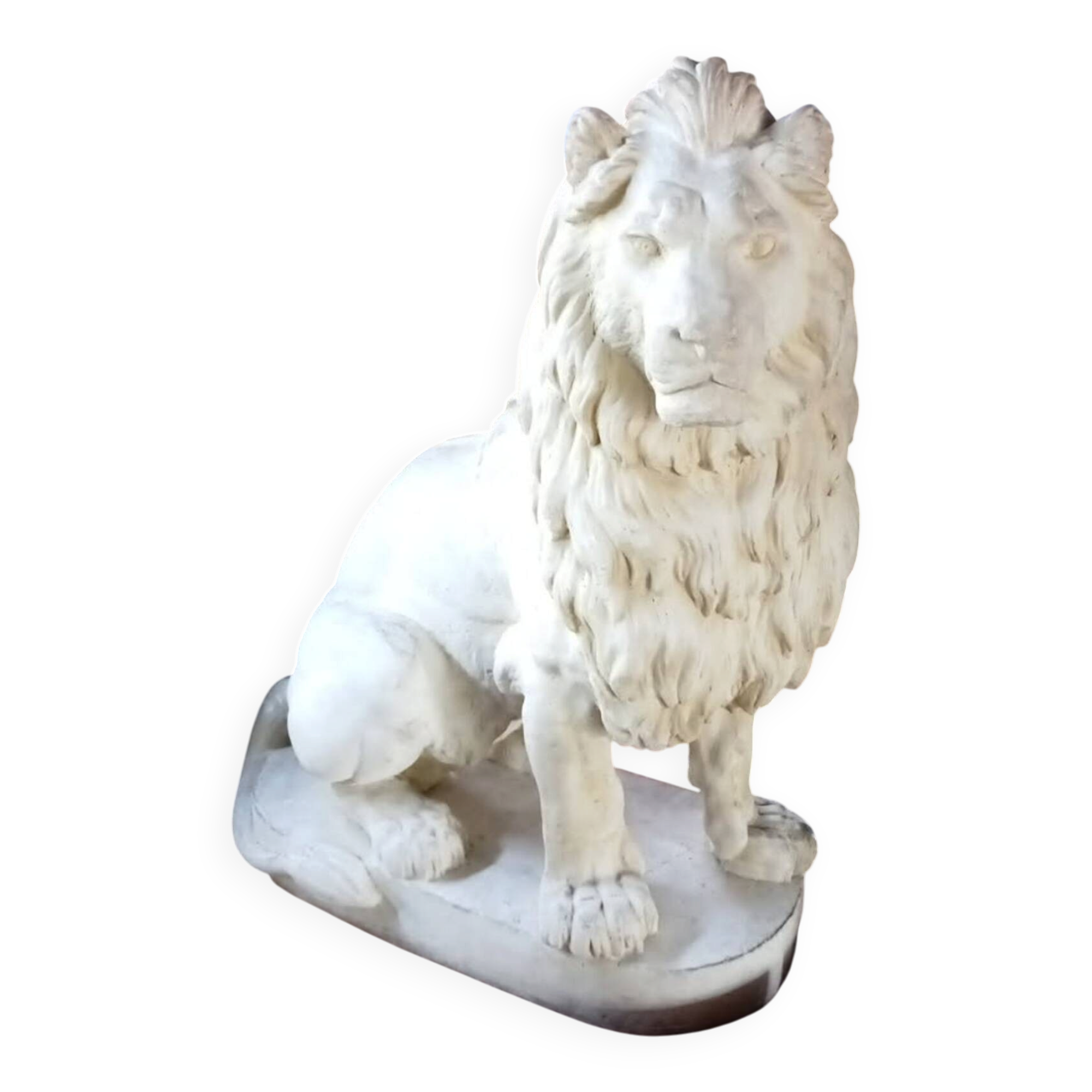 The Lion King. Made of stone, 1.3m high and 90cm long.