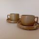 Tasses à expresso en grès de Brenne