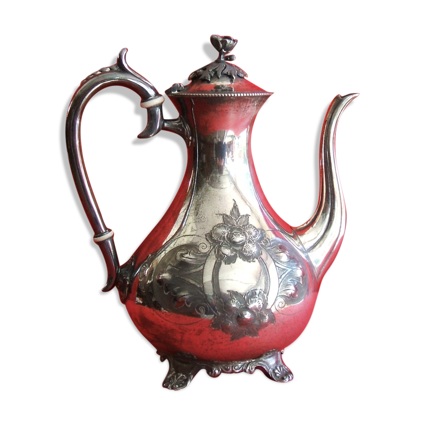 Silver metal coffee maker