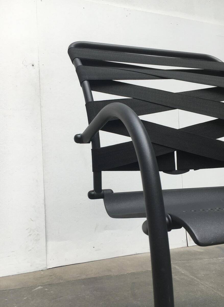 Set of vintage Italian postmodern cantilever armchairs Canasta by Heron Parigi for Heron Parigi Design.