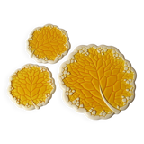 Coaster/bottle slip yellow vine leaf