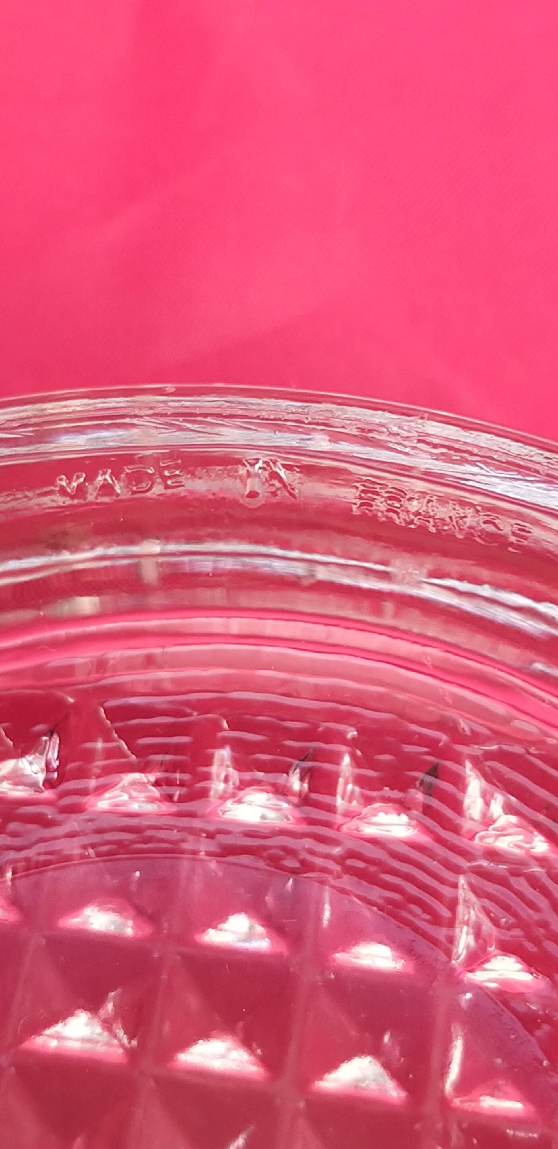 Glass bowl for table leg