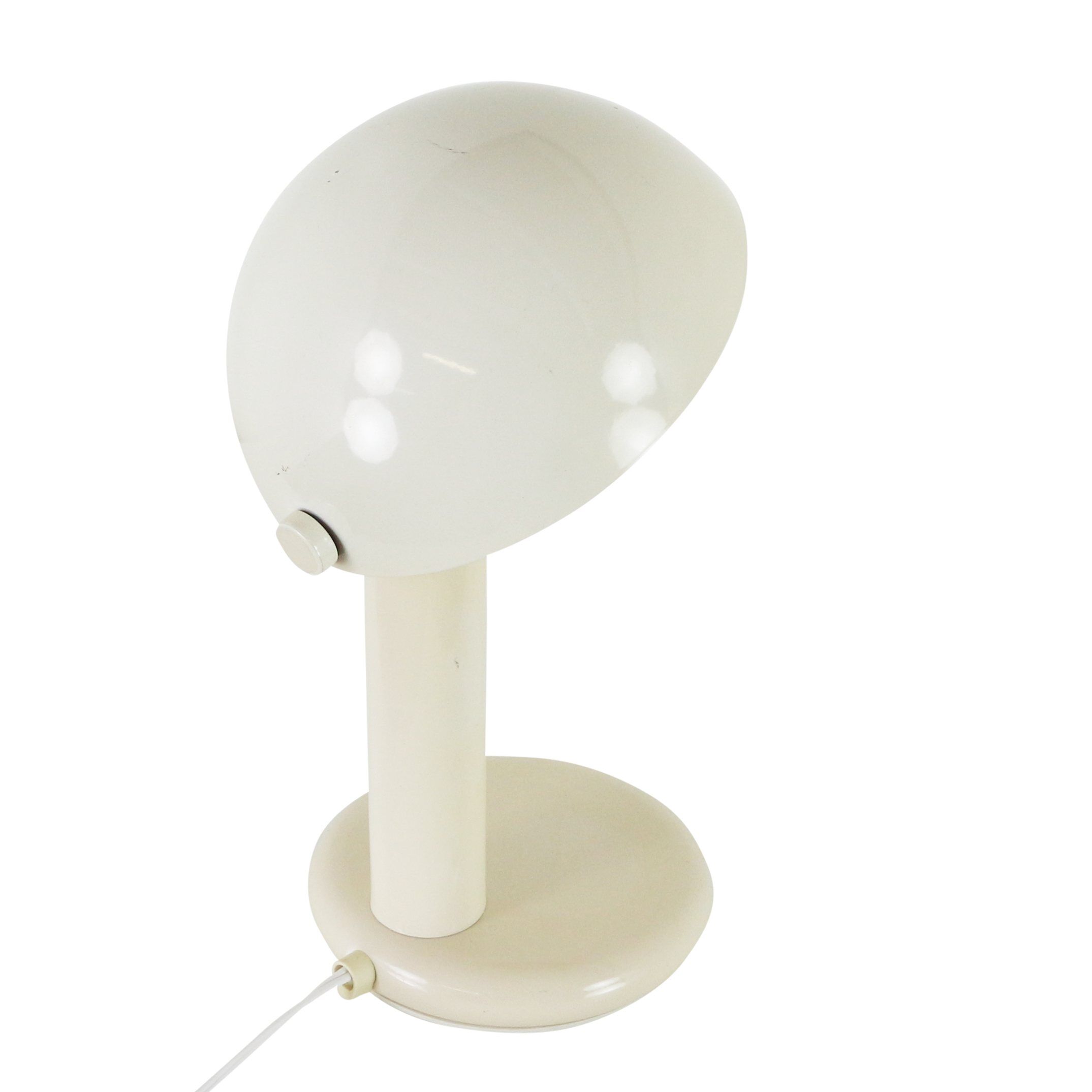 Cream white adjustable metal desk light, 1970s