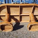 Oval dining table in solid teak
