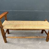 Straw bench from the 50s/60s