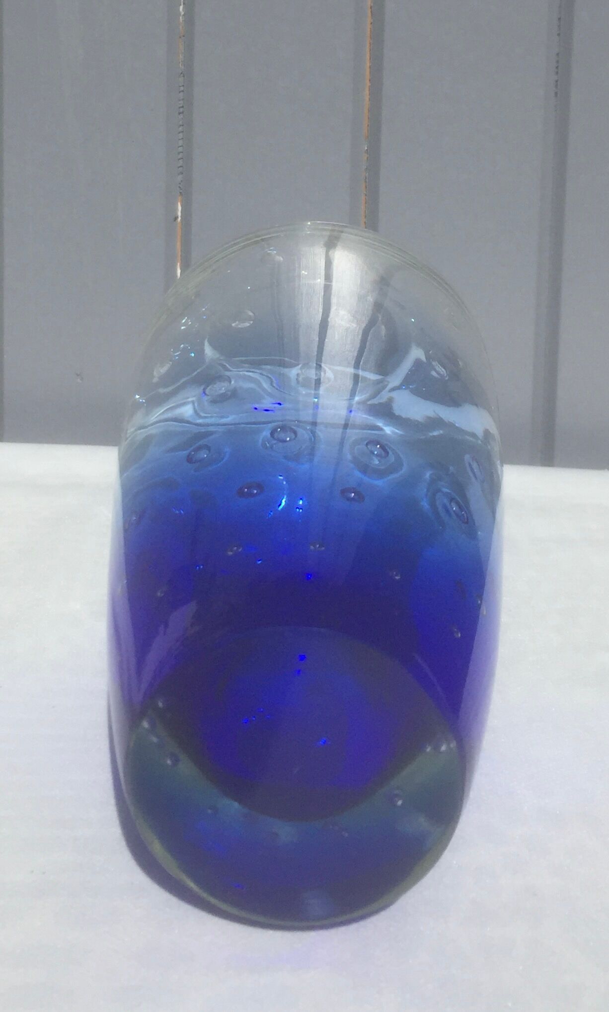 Vase scandinave bo-borgstrom verre soufflé 60/70 vintage