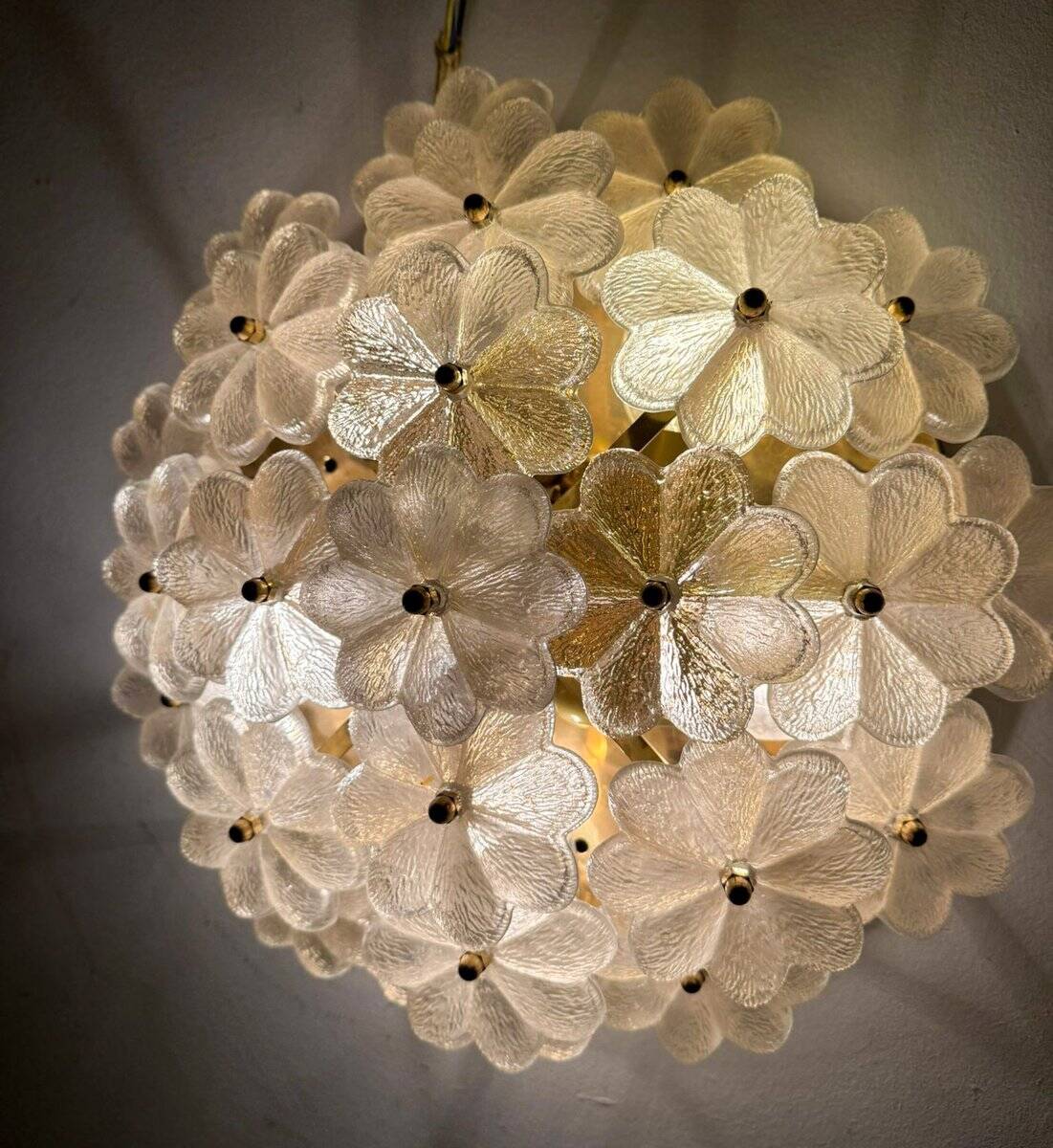 Modern mid-century wall lamp with floral pattern by Ernst Palme, 1960s