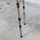 Glass and brass shop window display shelf 1950