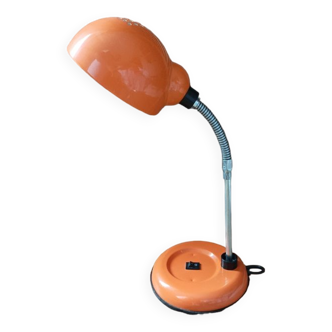 Lampe boule bureau chevet Métal orange