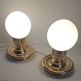 Pair of golden lamps