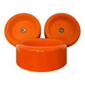 Set of 3 1970s XL Ufo Wall or Ceiling Lamps from Staff
