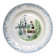 Vintage hollow serving dish with a decoration: marsh landscape.