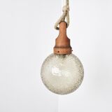 Vintage glass pendant light by Hustadt Leuchten, 1960s