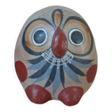 Vintage small mexican owl decor ceramic bird hand painted tonala
