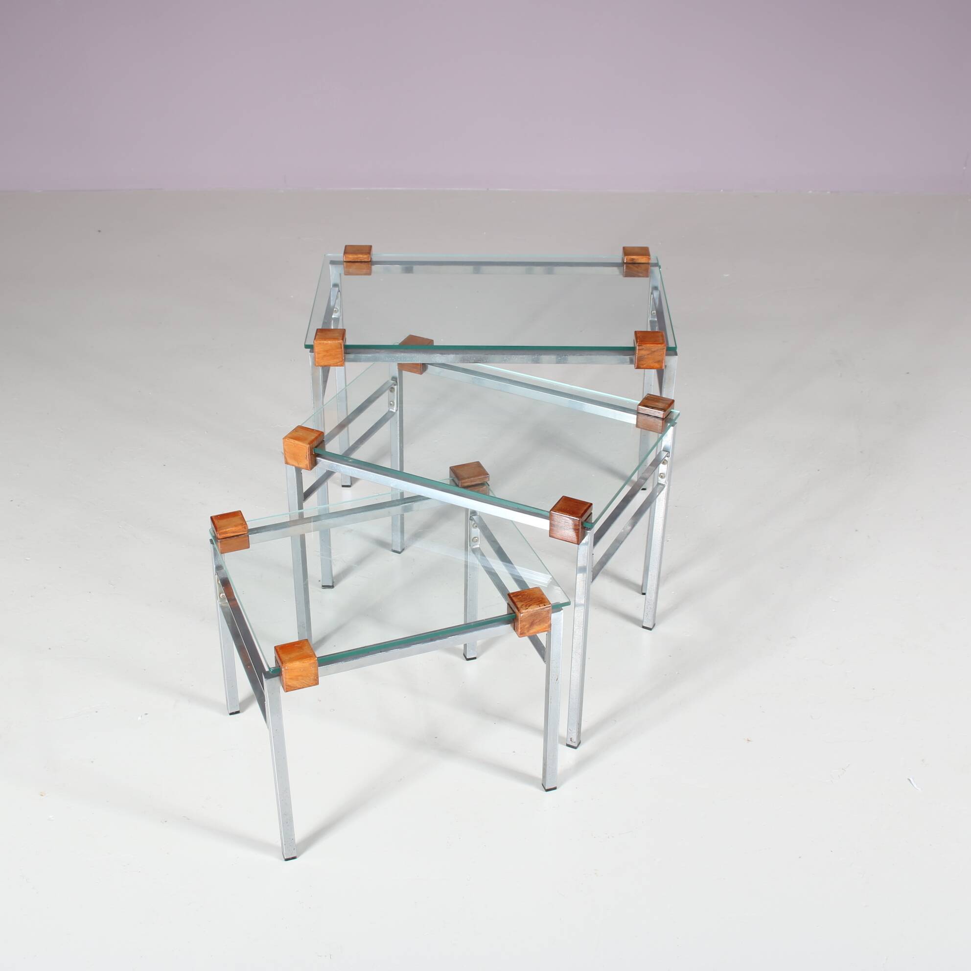 1960s Modern nesting tables from the Netherlands