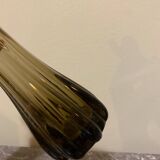 Vintage smoked glass vase
