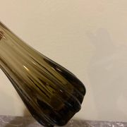 Vintage smoked glass vase