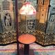 Vintage wooden floor lamp