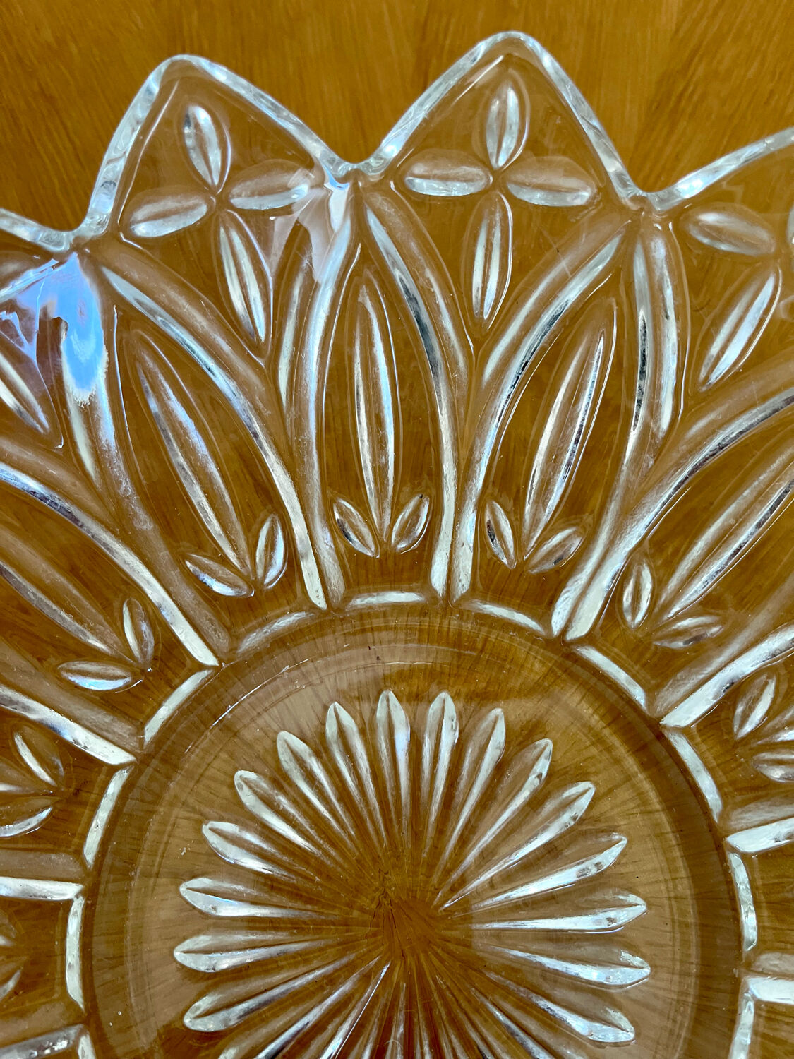Vintage cut glass dish 1960