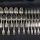 12 large spoons 12 forks silver metal net model Lou style