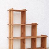 Regain mountain style pine wood shelf bookcase