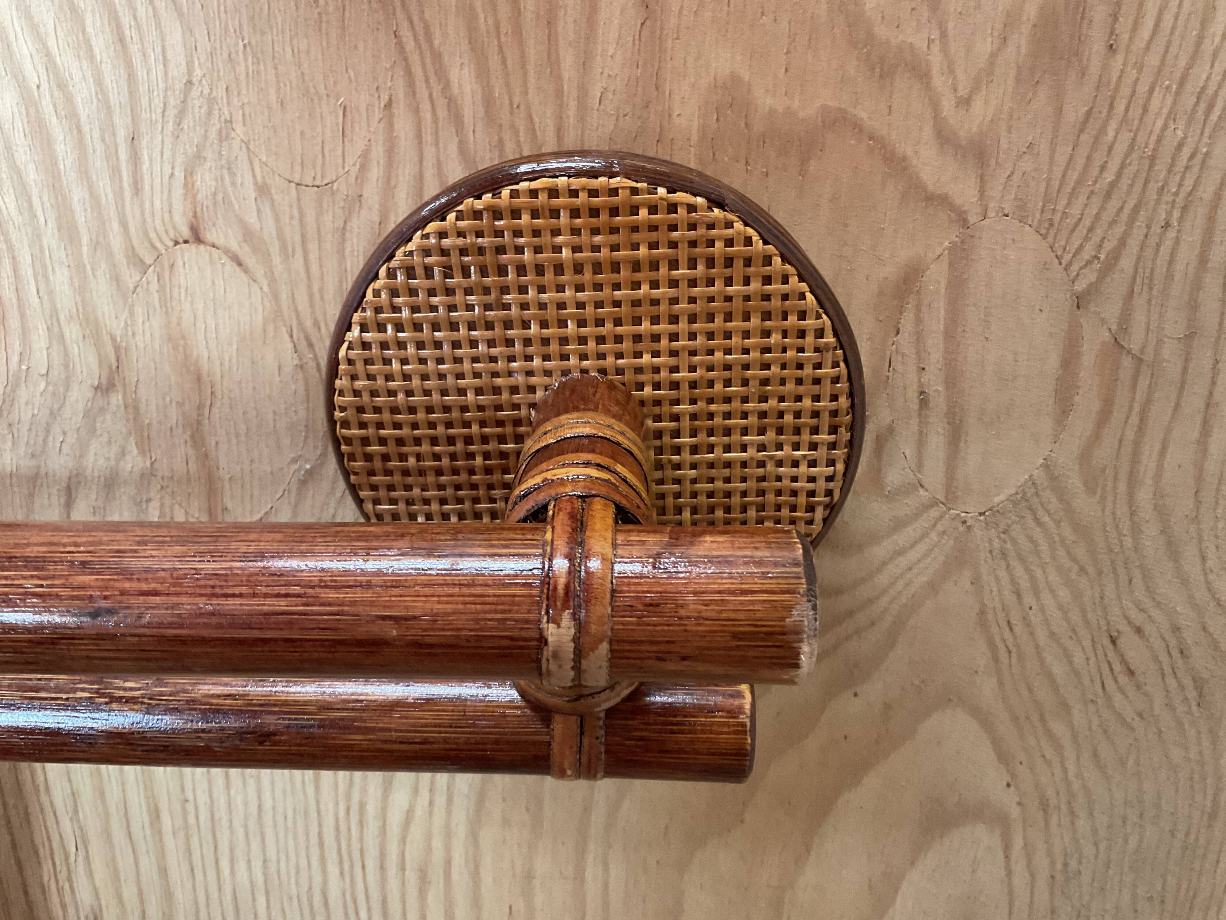 Coat rack and vintage towel rack set