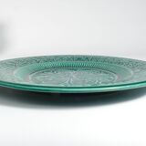 Large Scandinavian Modern Green Plate, Arol Ceramic, Halden Norway, 1950s