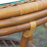 5-piece rattan salon 70/80 year jungle fabric